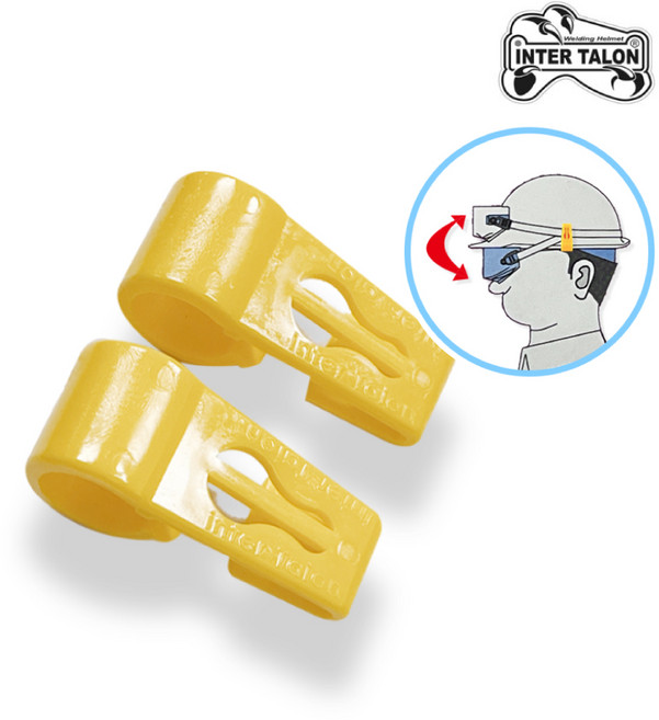 인터텔론 고글 밴드 클립 안전모 보안경ST-1200, 1개, 노란색