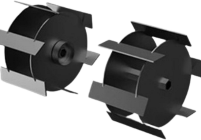 빨간코뿔소 소형 관리기날 제초휠 미니관리기 부속휠 기계휠 밭갈이 제초, 1개