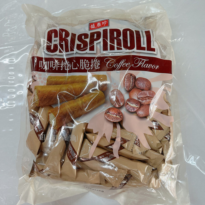 sns 古早味 懷舊零食 捲心脆捲 咖啡口味 600公克, 1個, 500g