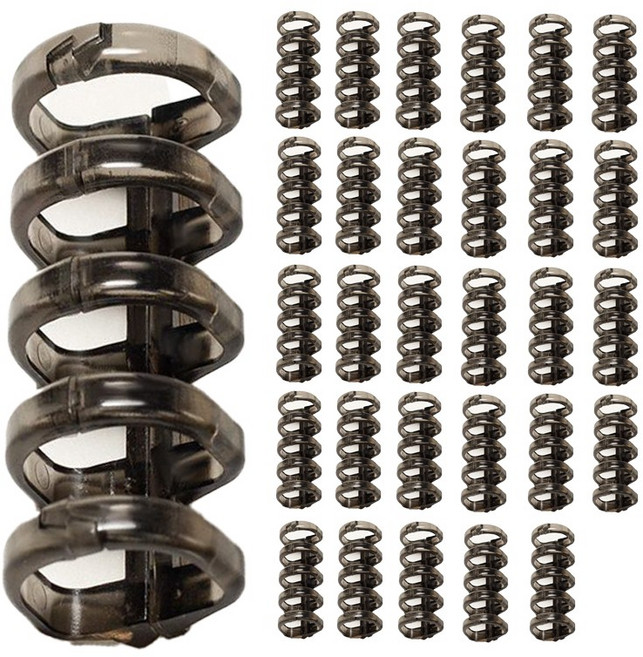 5공 루즈링 제본링 바인더링 셀프, 30개, 블랙, 12mm