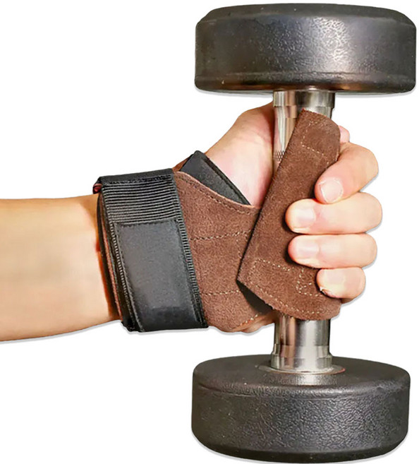 헬로우준 프로 퀵그립 헬스 스트랩, 브라운