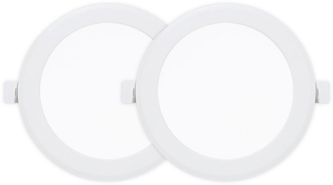 라인라이팅 LED 에코 5인치 다운라이트 15w 방습 (주광 전구 주백), 2개, 주광색(흰빛)