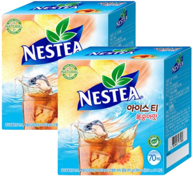 네스티 복숭아맛 아이스티 분말, 12.5g, 70개입, 2개