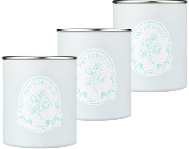 [본사공식몰] 피에브 에어워셔 고체 탈취제 냄새 제거 코튼 향, 250g, 3개