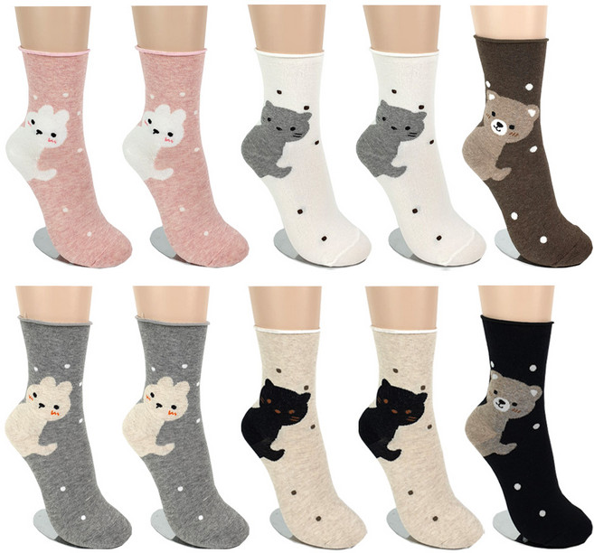 정아스토어 여성 큐티 무압박양말 10켤레