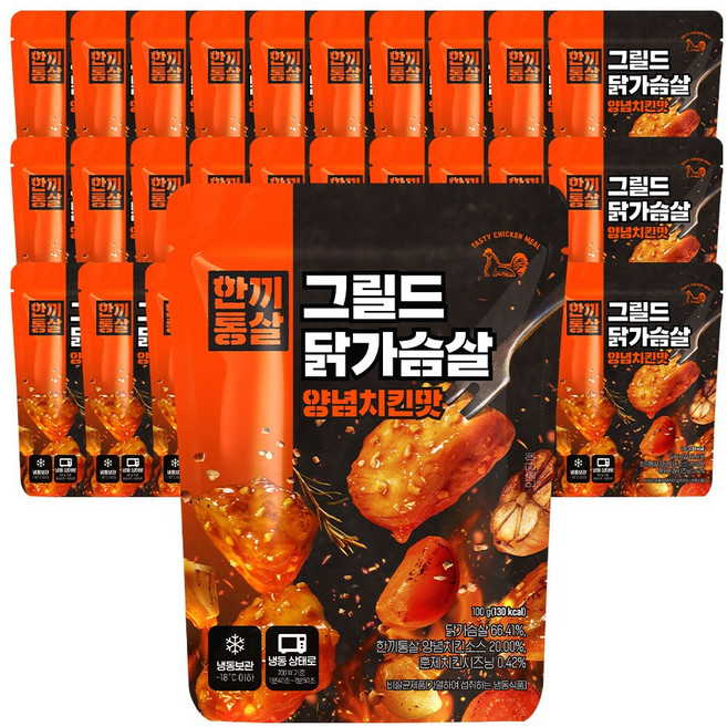 한끼통살 그릴드 닭가슴살 양념치킨맛 30개입, 30개, 100g