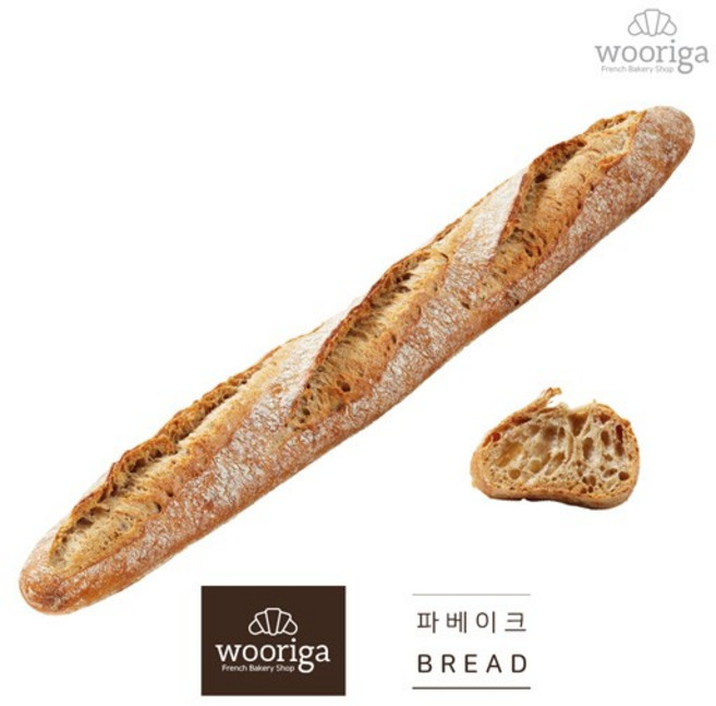프랑스 브리도 바게뜨 깜빠뉴 280gx2개 냉동생지 냉동빵, 상세설명 참조, 280g