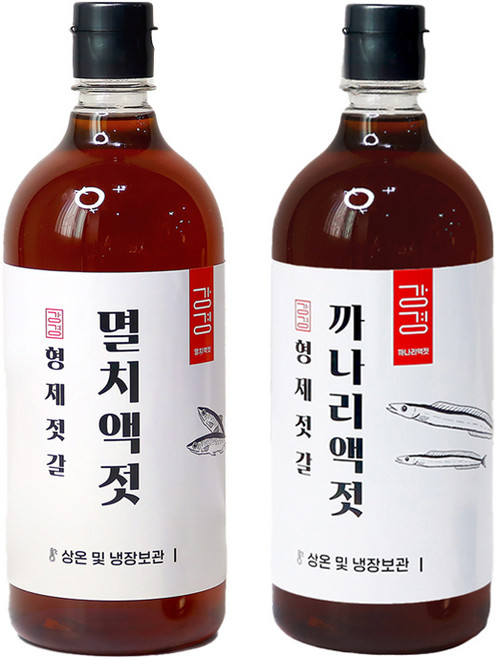 강경 국산 멸치액젓 까나리액젓 세트, 1세트, 2.4kg