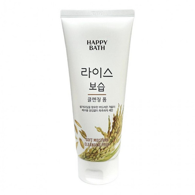 해피바스 라이스 쌀 보습 클렌징폼 200ml, 1g, 1개