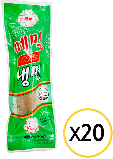 농민식품 평양식 메밀냉면 200g, 20개