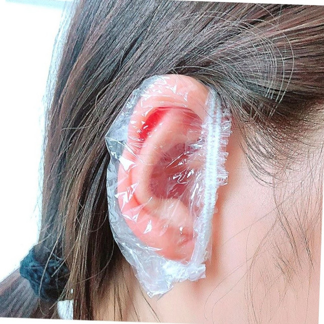 미용실 일회용 비닐 이어캡 귀커버 100매 대용량 파마용품, 1