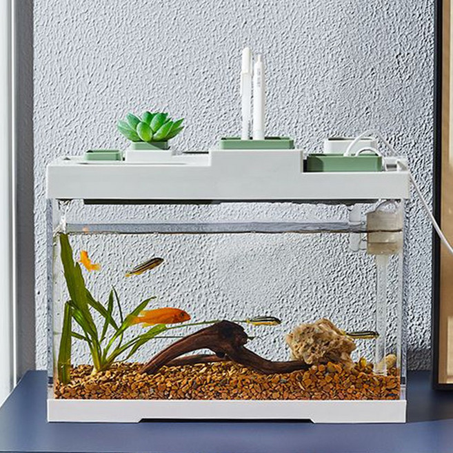 HK.sell 아쿠라이프 데스크어항 가정용 수납형 아크릴수조, 1개, 투명