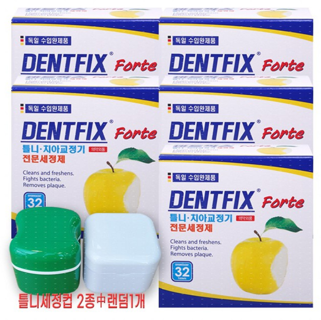 덴트픽스 포르테 32정 독일 수입완제품 틀니 의치 세정제, 32개입, 5개