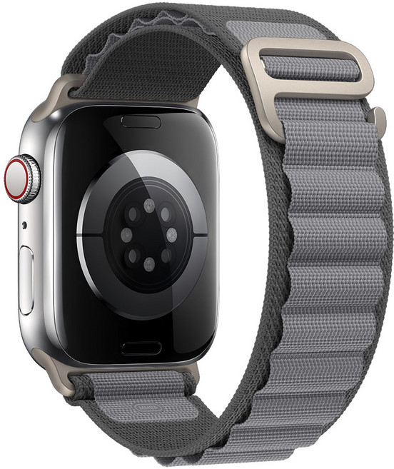 밴드톡 애플워치 호환 스포츠 알파인 루프 스트랩 울트라 46/42/45/44/49/40/38/41mm(11 10 9 8 7 6 5 4 3 2 SE2/3 Ultra2/3, 다크그레이, 1개