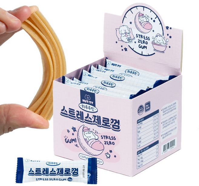 너티 강아지 오래먹는 개껌 치석제거 스트레스 완화 안정 집중 강아지껌 덴탈껌, 15개, 15g