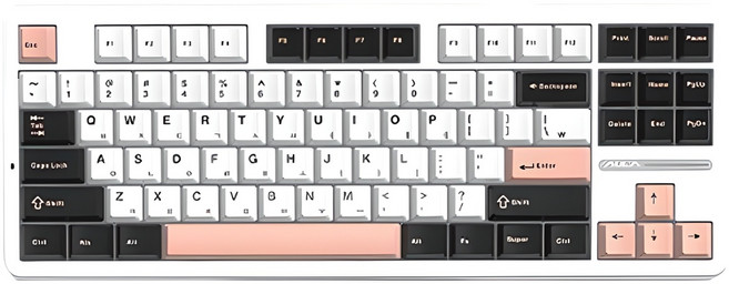 AULA 유무선 한글 LEOBOG V3 텐키리스 기계식 키보드, 올리비아 화이트, F87Pro, 황축