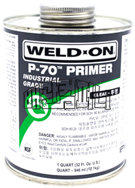 WELD ON P-70 (프라이머-투명) PVC용 접작제, 1개