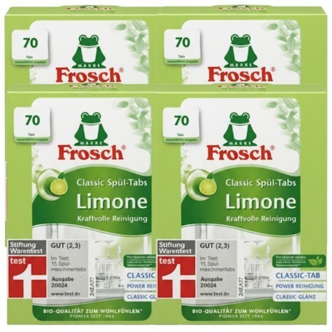 프로쉬 그린레몬 클래식 타블렛 식기세척기 전용세제 70p, 1.05kg, 4개