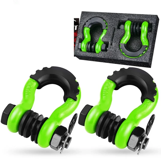 U타입 헤비 듀티 드롭 단조 D 링 걸쇠 후크 루프 트레일러 로프 자동차 개조 3/4 인치 19 톤 42000lbs 2