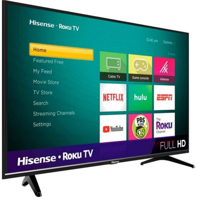 하이센스 40인치 H4 시리즈 LED Roku 스마트 TV 40H4F 2020년형, 40 in, TV Only, 1개