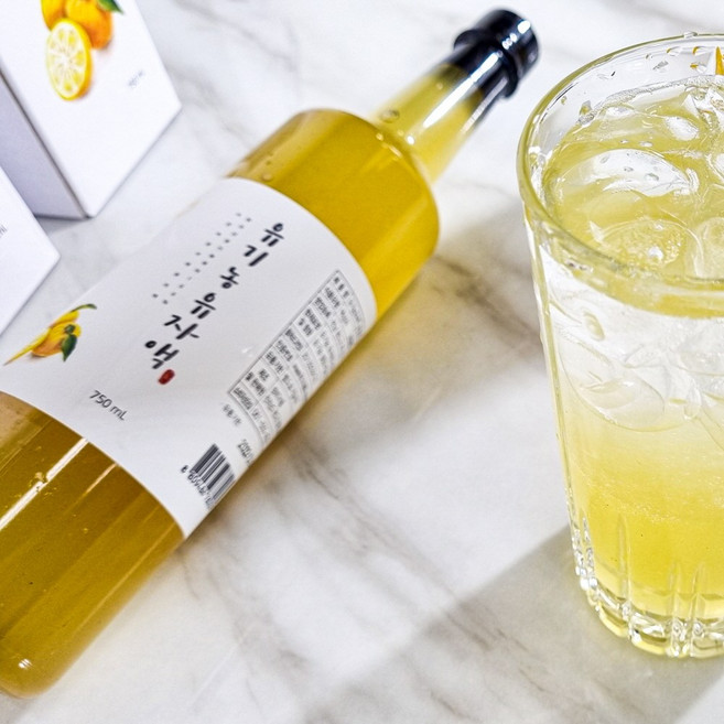 섬바다 완도산 유기농 유자청 100% 껍질없는 유자차, 1개, 1개입, 750g