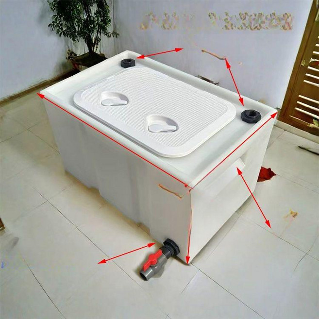 낚시 횟집 물고기통 운반 상자 통 플리스틱 수조 탱크, 1개, 68L 플립 60 x 38x35 35 x 24