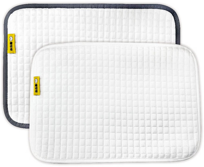 몽뚜뚜 쿨매트 듀라론 소형견용 미니 냉감패드 1+1 화이트&그레이 30*40cm