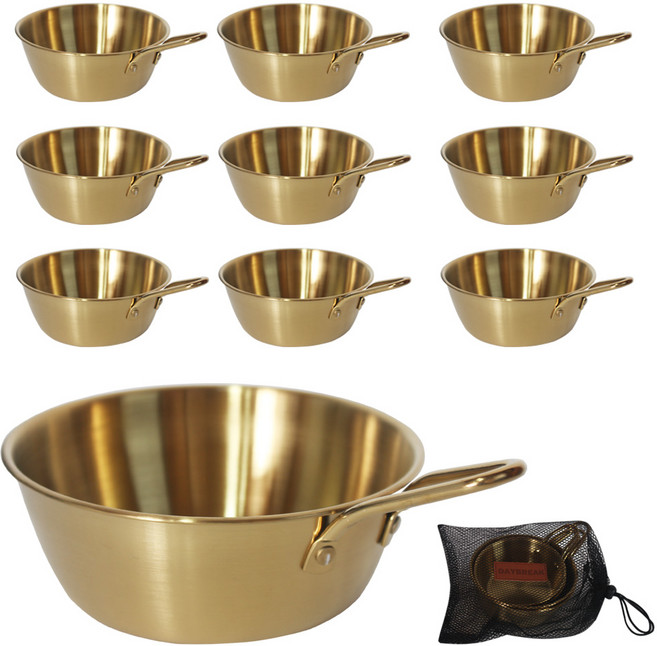 데이브렉 SUS304 스테인레스 손잡이 막걸리잔, 1세트, 소 250mml 10개