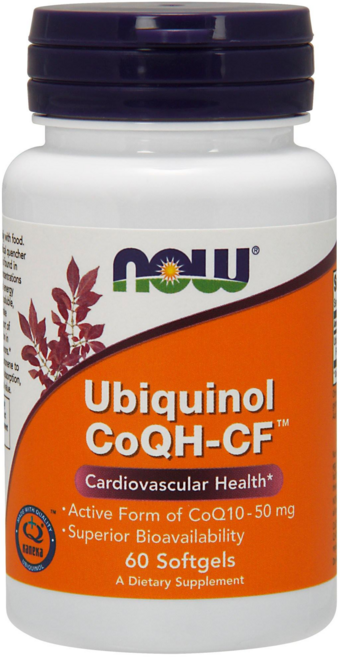 NOW Foods CoQH-CF還原型輔酶50mg軟膠囊, 60顆, 1罐