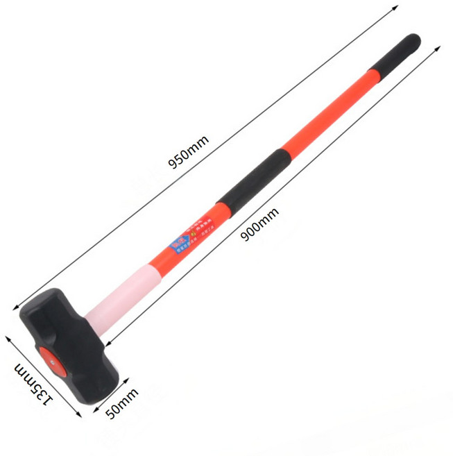 오함마 고탄소강 해머헤드 + PPR 플라스틱 손잡이, 1개, 3Kg