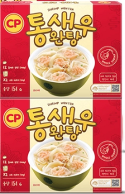[퀴클리몰] cp 통새우 완탕, 154g, 2개