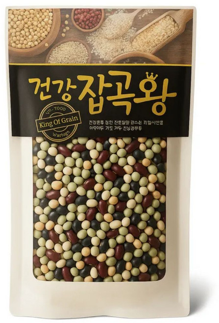수입 오색혼합콩 5종 (병아리콩 완두 강낭콩), 1kg, 1개