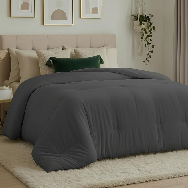 Utopia Bedding Comforters 킹 사이즈 사계절용 이불 인서트 코너 탭이 있는 다운 대체 킹 이불 세탁기 세탁 가능한 침대 이불 228.6 x 259.1c