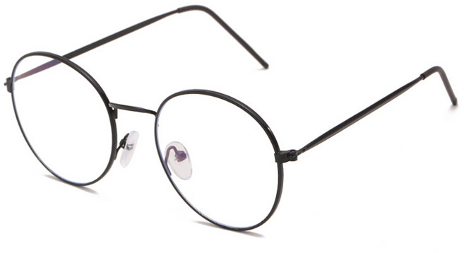 동글이 블루라이트 차단 안경테 여성 남성 주니어 중학생 메탈 실테 긱시크 안경