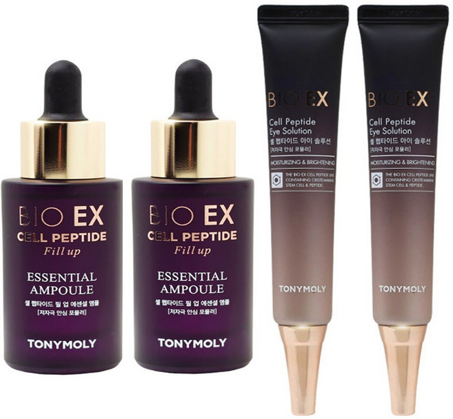 토니모리 바이오 이엑스 셀 펩타이드 필업 에센셜 앰플 2개+필업 아이솔루션 2개, 2개, 30g