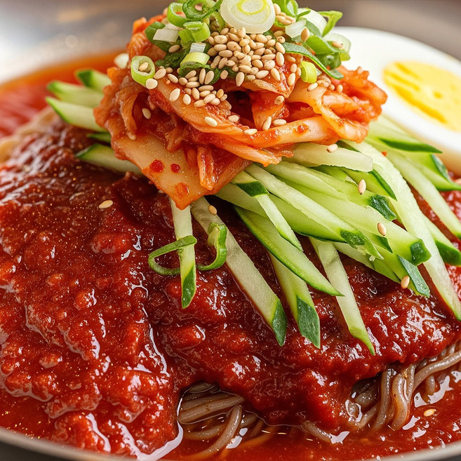 [대용량] 함흥냉면 비빔냉면 세트 / 면사리 10인분(2kg) + 비빔장 10봉 (봉당 50g), 2kg