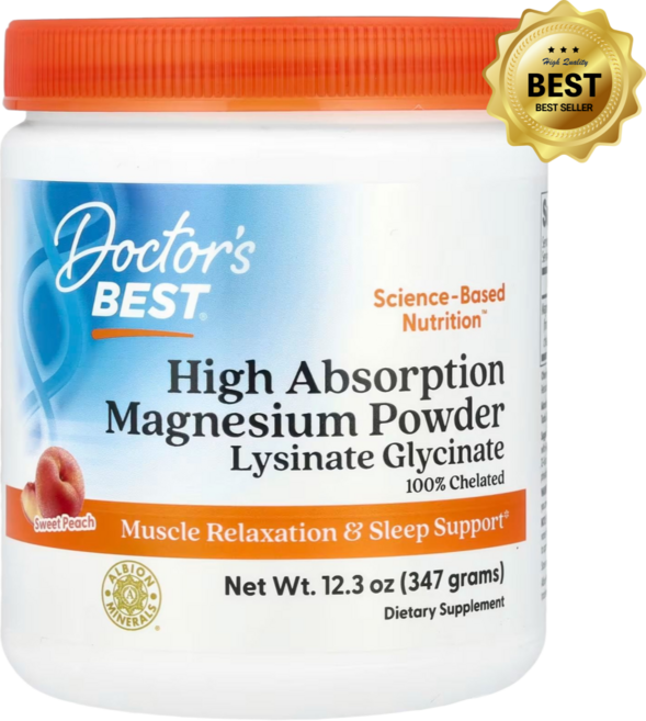 닥터스베스트 고흡수 마그네슘 분말 4000mg 복숭아맛 347g 알비온 / 해외직구 미국정품, 1개