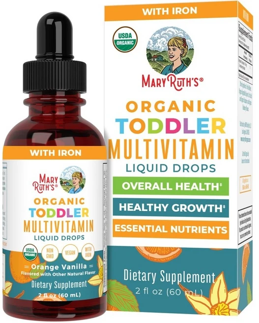 메리루스 종합 비타민 Toddler Multivitamin 철분 함유 액상 드롭 60ml, 1개 - 쿠팡