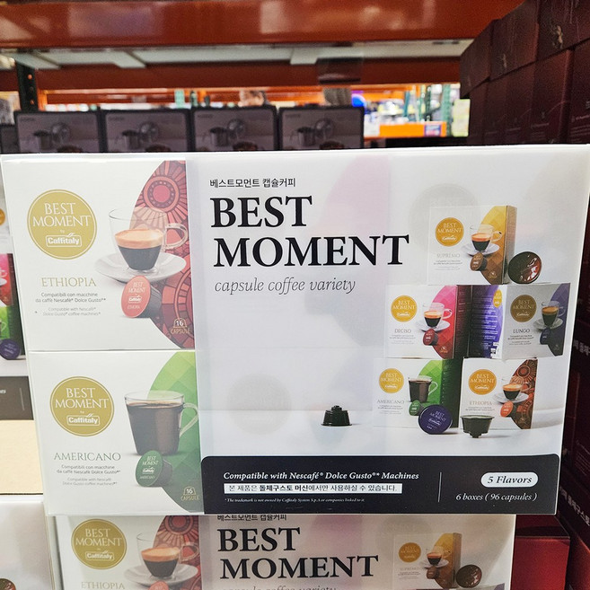 베스트 모먼트 캡슐커피 96개입 (돌체구스토 호환), 8g, 1개, 2종, 768g