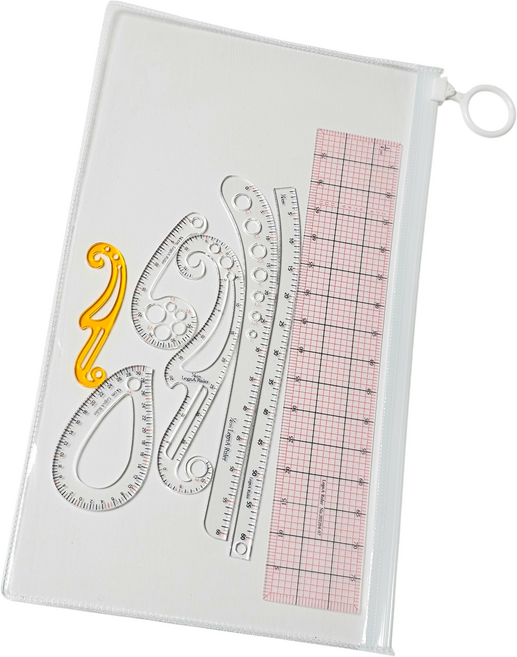 1/4 축도자 투명 6종세트-(축도자 축소자 인형패턴자 인형옷 인형패턴), 1개