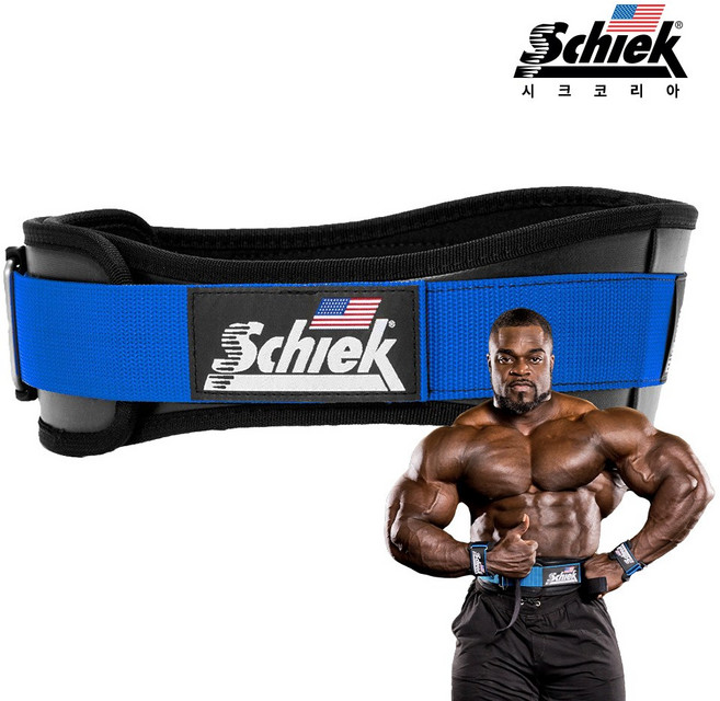 시크코리아 정품 SCHIEK 3004 리프팅 벨트, 블루/블랙