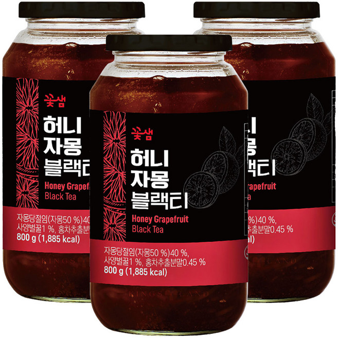 꽃샘 허니 자몽블랙티, 3개, 800g, 1개입