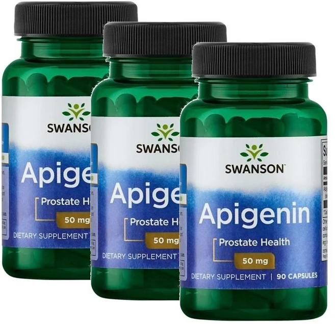 스완슨 아피제닌 90정 2병 Swanson Apigenin Prostate Health Supplements Nerve 50 mg 90 Capsules (2 Pack), 3개 - 쿠팡