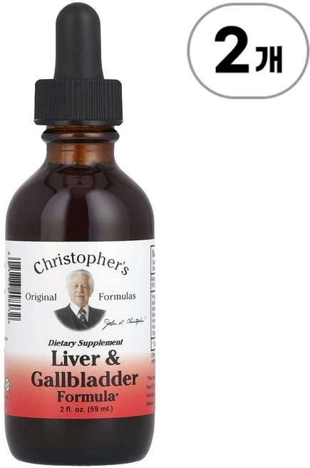 크리스토퍼 오리지널 리버 & 갤블래더 리퀴드 Christopher's Original Formulas Liver & Gallbladder Formula 59ml, 2개 - 쿠팡
