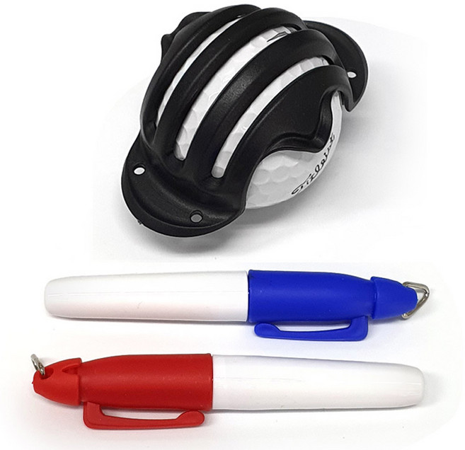 스컬독 골프공 트리플 라이너 마커펜2종 세트 퍼팅연습 볼마킹, 트리플볼라이너(+마커펜2종), 1세트