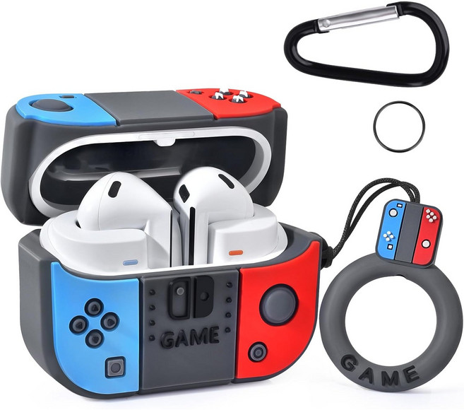 갤럭시 버즈 3 케이스 버즈 3 프로 케이스 게임 디자인 카툰, 레드/블루, 1개, 버즈 3 /버즈 3 프로