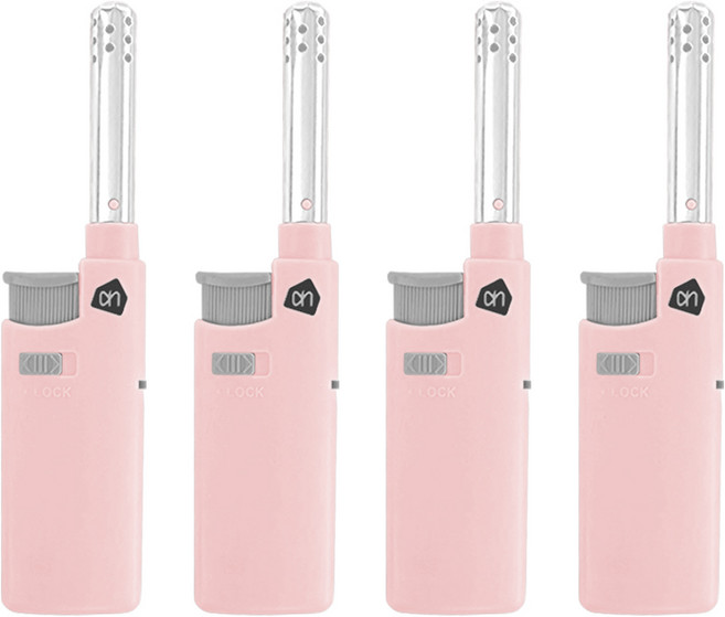 고급 미니 가스 점화기, 4개, 선택4)핑크