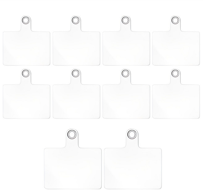 여니팩토리 휴대폰 케이스 범용 태그 홀더, 투명, 10개