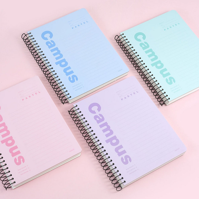 파스텔 캠퍼스 원링노트 핑크, 1개, 1종 핑크