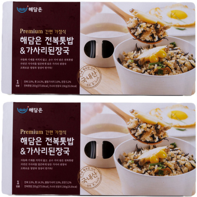 [국내산] 해담은 전복톳밥 가사리된장국, 2개, 500g